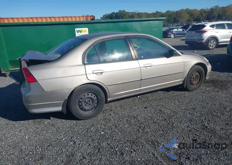 2004 Honda Civic Lx z USA, uszkodzony, nr VIN 2HGES15544H505035
